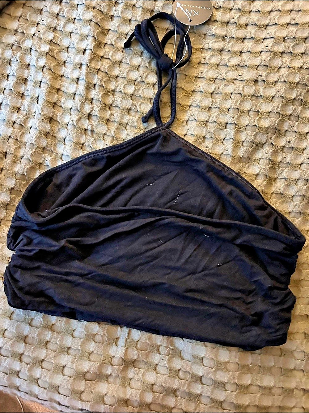 Black String halter top - Picture 2 of 2